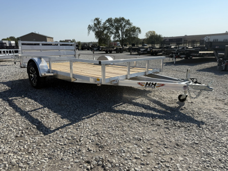 New 2026 H&H Aluminum 82"x12' 3k Utility Trailer