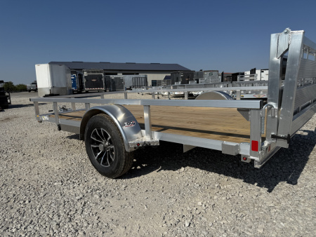 New 2026 H&H Aluminum 82"x12' 3k Utility Trailer