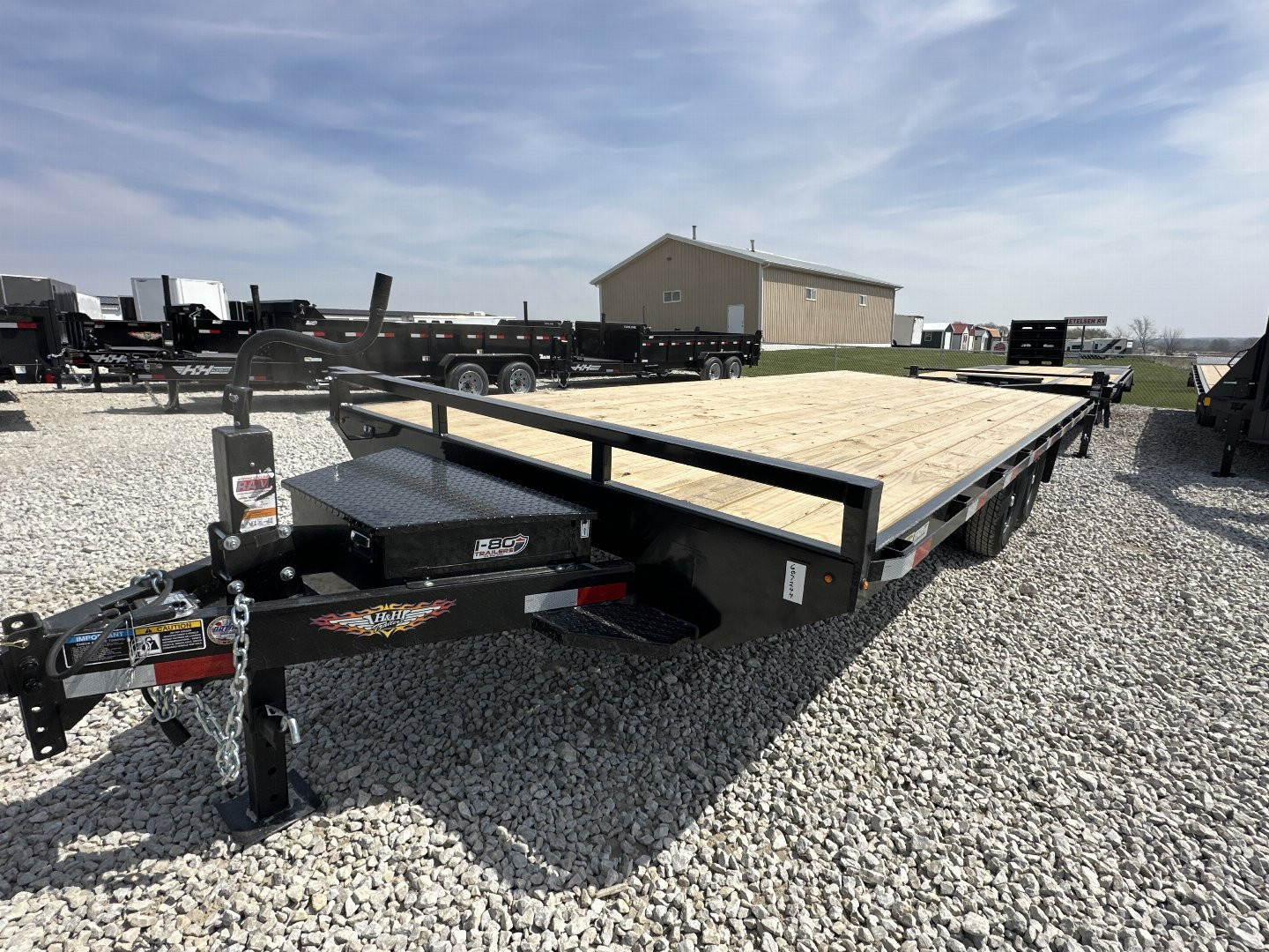 New 2025 H&H 102"x20' 14k Standard Duty Deckover Flatbed Trailer