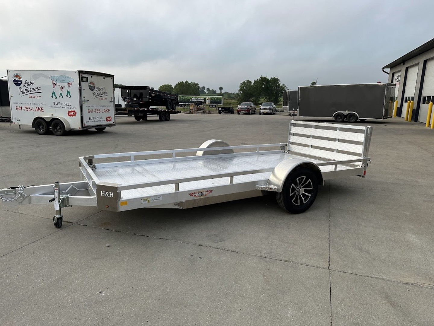 New 2026 H&H Aluminum 78"x14' 3k Utility Trailer