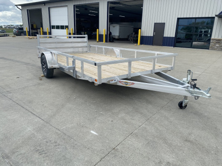 New 2026 H&H Aluminum 82”x14’ 3k Rail Side Utility Trailer