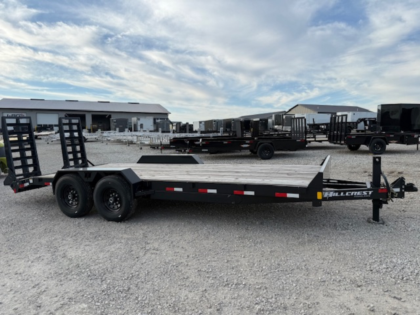 New 2025 Hillcrest Deep Charcoal 82"x18'+2' 16k Equipment Trailer