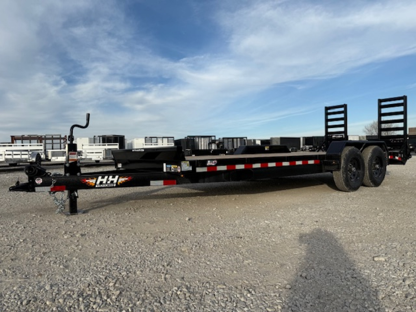 New 2026 H&H Black 82"x18'+2' 14k Industrial Equipment Trailer