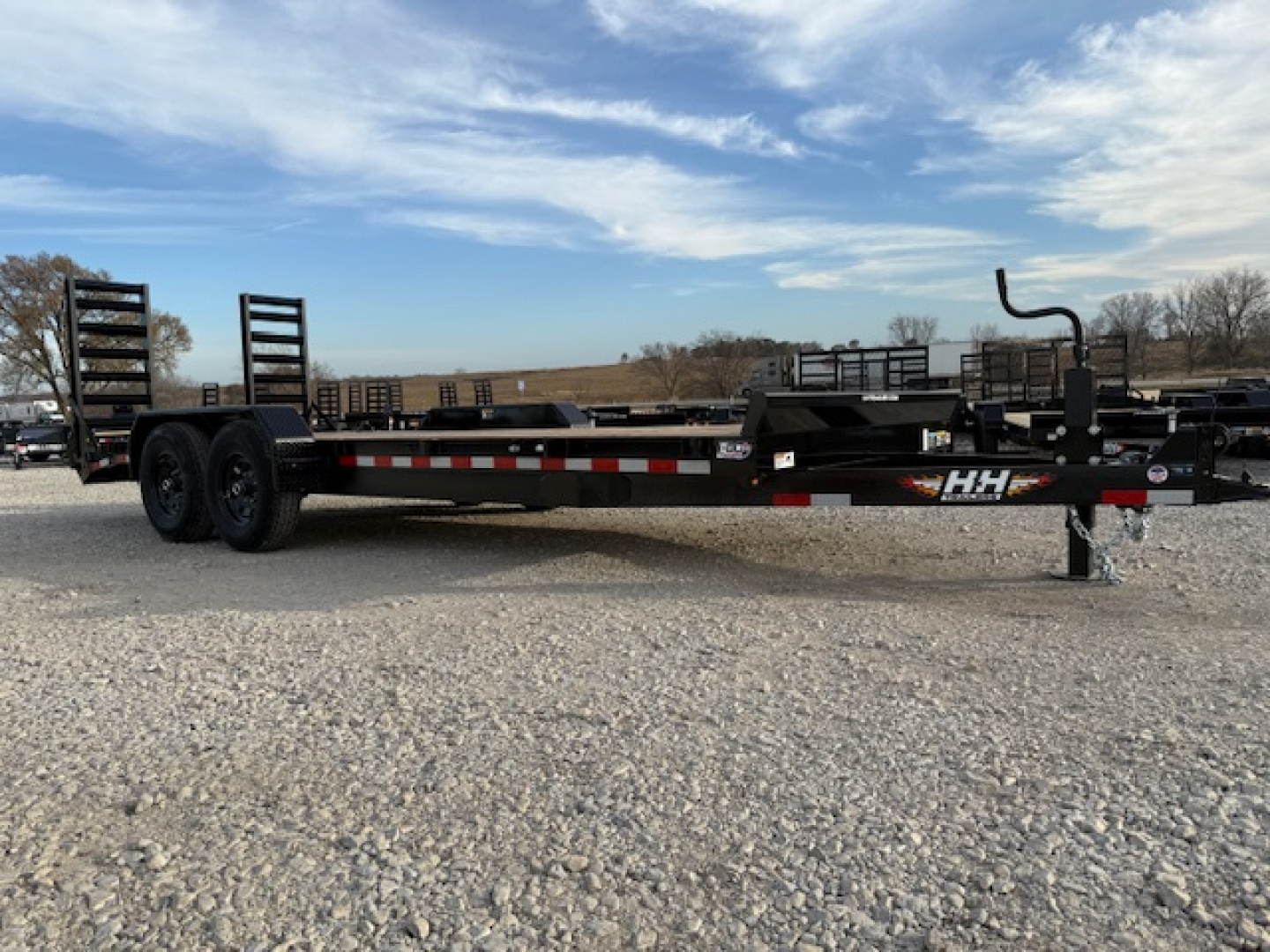 New 2026 H&H Black 82"x18'+2' 14k Industrial Equipment Trailer