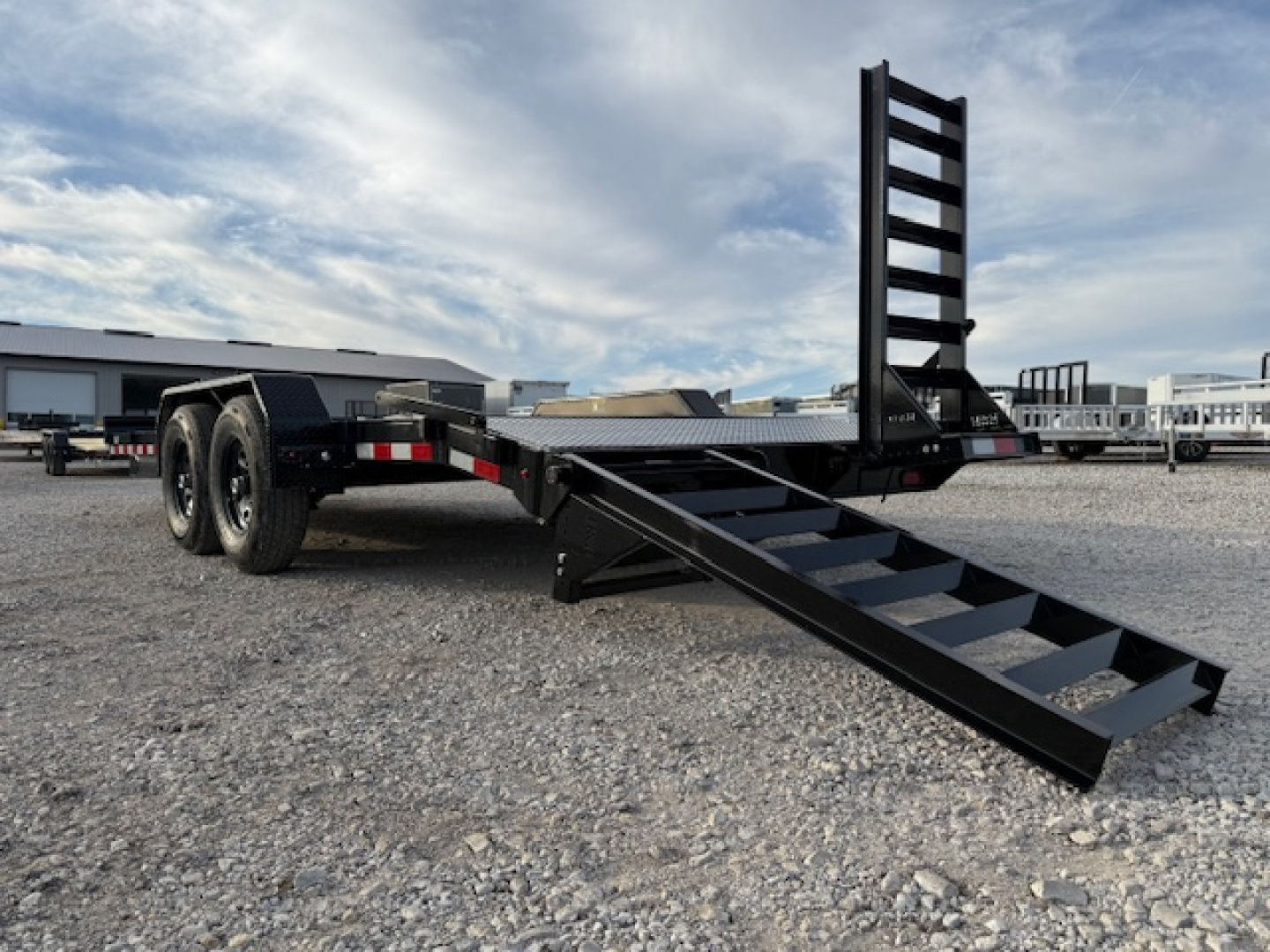 New 2026 H&H Black 82"x18'+2' 14k Industrial Equipment Trailer