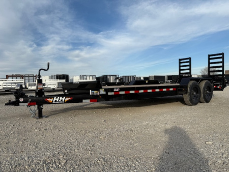 New 2026 H&H Black 82 x18'+2' 14k Industrial Equipment Trailer