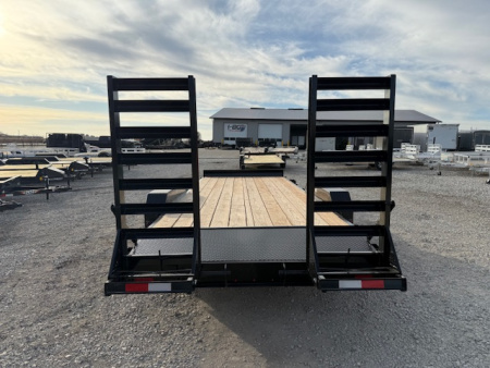 New 2026 H&H Black 82"x18'+2' 14k Industrial Equipment Trailer