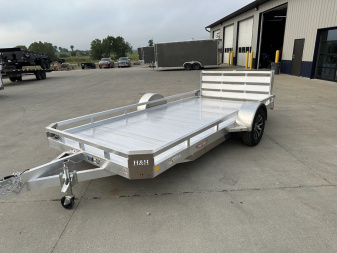 New 2025 H&H Aluminum 78 x14' 3k Low Side Utility Trailer