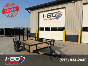 New 2025 H&H 66 x10' 3k Rail Side Utility Trailer