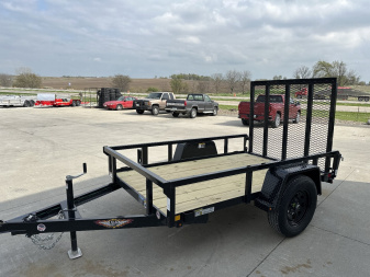 New 2025 H&H 60 x8' 3k Rail Side Utility Trailer