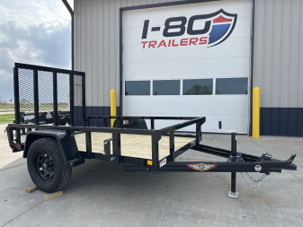 New 2025 H&H 60 x8' 3k Rail Side Utility Trailer