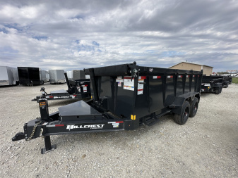 New 2025 Hillcrest Trailers 7'x14' 17.6k Telescopic I-Beam Dump Trailer