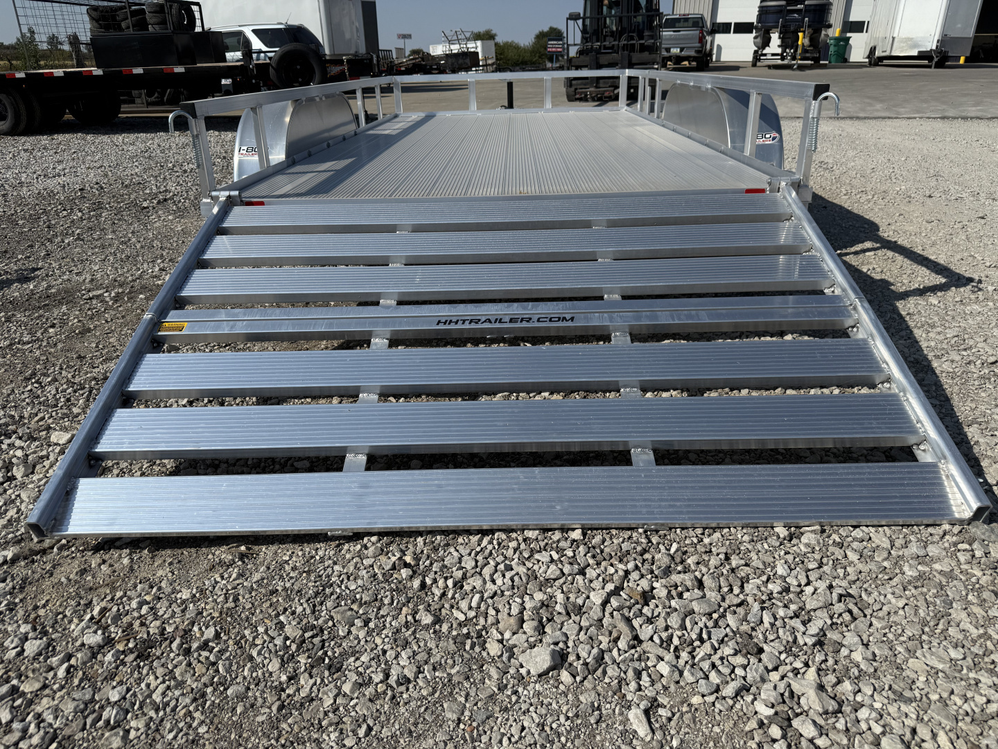 New 2025 H&H Aluminum 82"x14' 7k Rail Side Utility Trailer