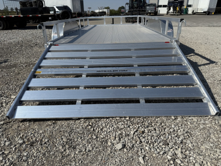 New 2025 H&H Aluminum 82"x14' 7k Rail Side Utility Trailer