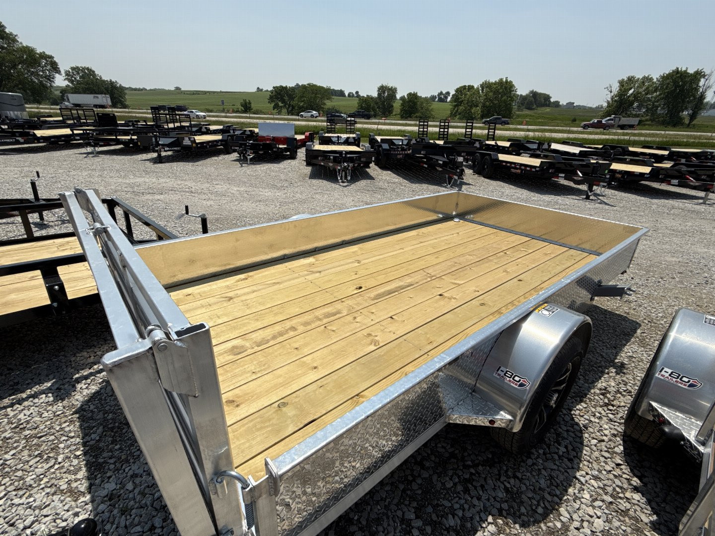 New 2025 H&H Aluminum 76"x12' 3k Solid Side Utility Trailer
