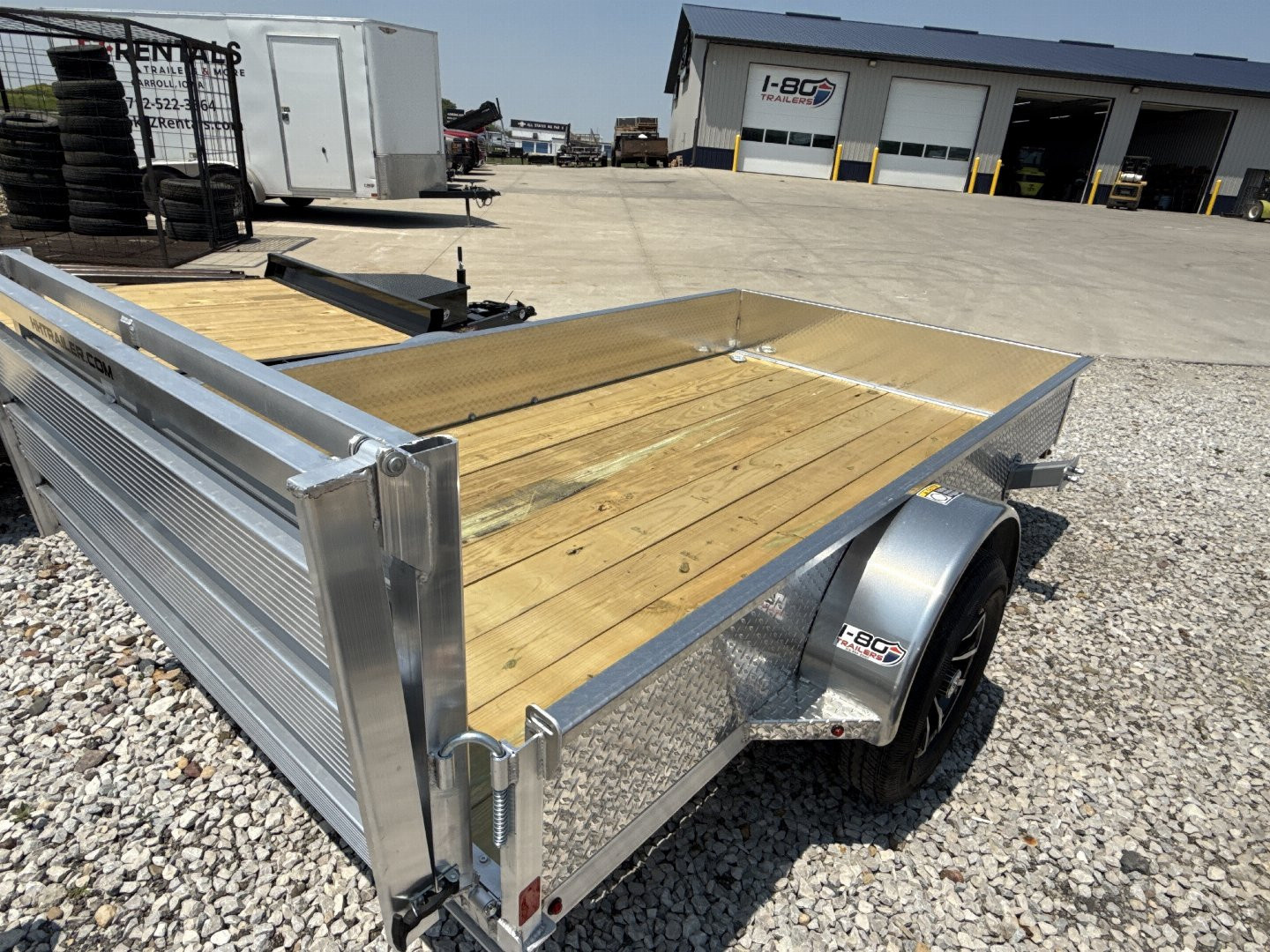 New 2025 H&H Aluminum 66"x10' 3k Solid Side Utility Trailer