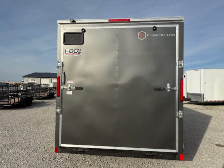 New 2026 Cross Charcoal 7'x14' 7k Beta Flat Top V-Nose Enclosed Cargo Trailer