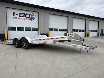 Used 2023 H&H Trailers Aluminum 82"x22' 10k Electric Tilt Speed Loader Car Hauler Trailer