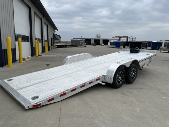 Used 2023 H&H Trailers Aluminum 82"x22' 10k Electric Tilt Speed Loader Car Hauler Trailer