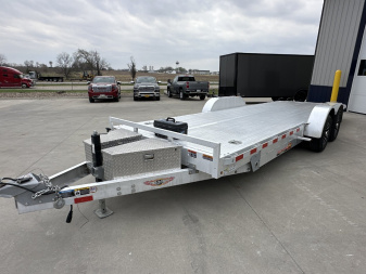 Used 2023 H&H Trailers Aluminum 82"x22' 10k Electric Tilt Speed Loader Car Hauler Trailer