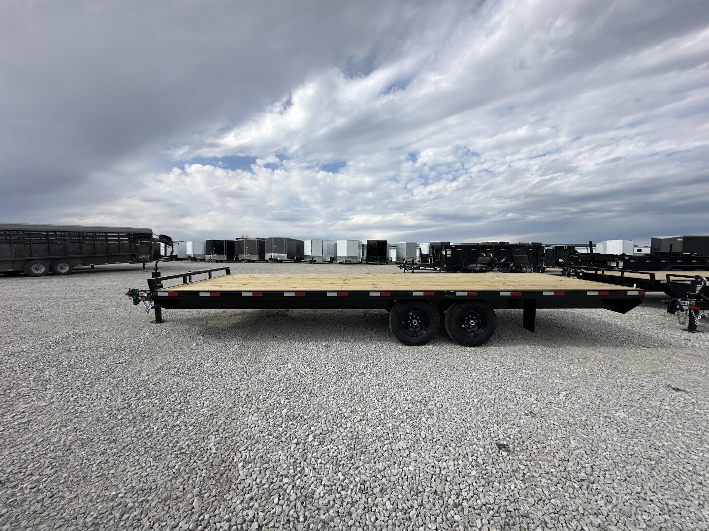 New 2025 H&H 102"x24' 14k Standard Duty Bumper Pull Deckover Trailer