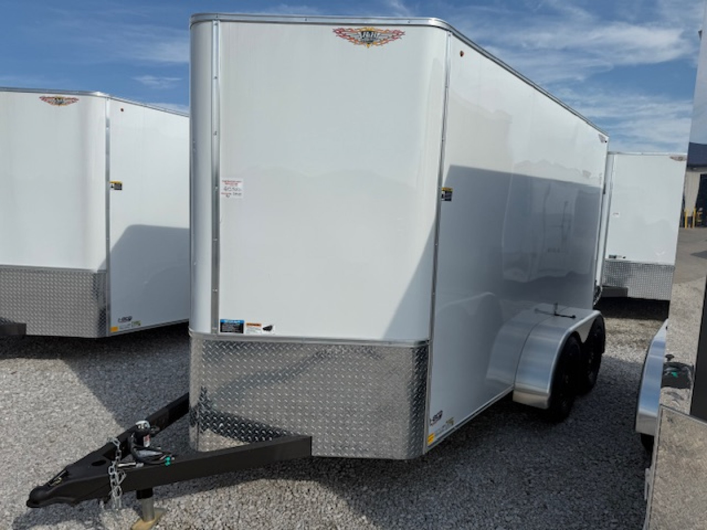 New 2025 H&H 6'x12' 7k Flat Top V-Nose Enclosed Cargo Trailer