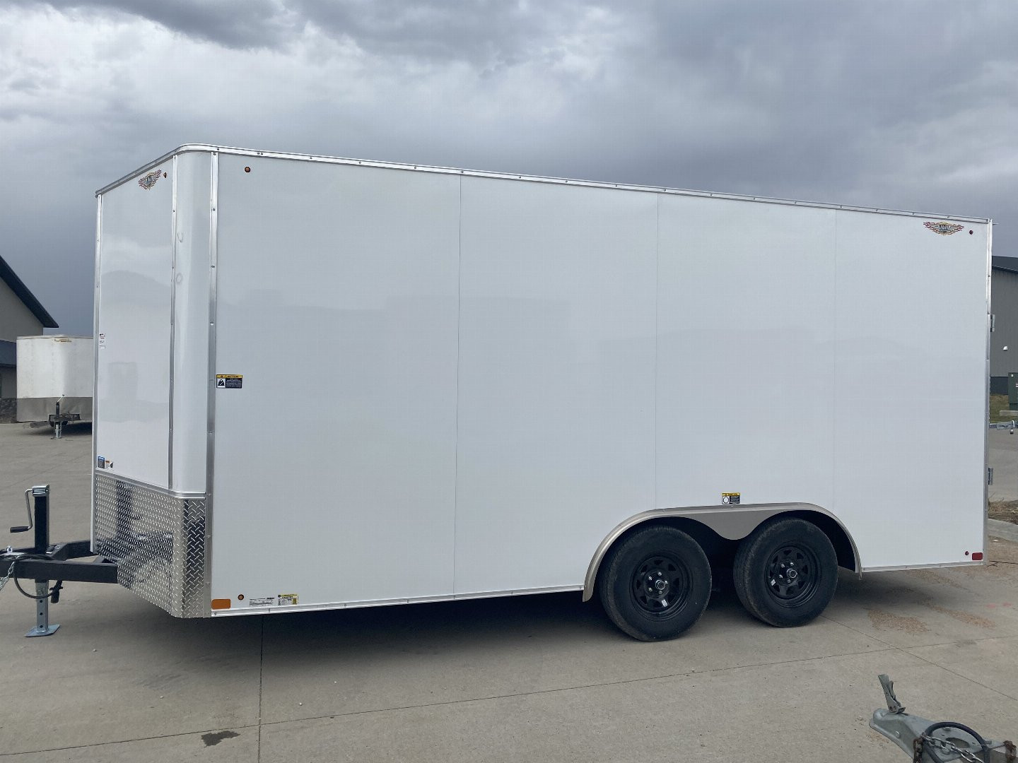 New 2025 H&H 8.5'x16' 10k Flat Top V-Nose Enclosed Cargo Trailer