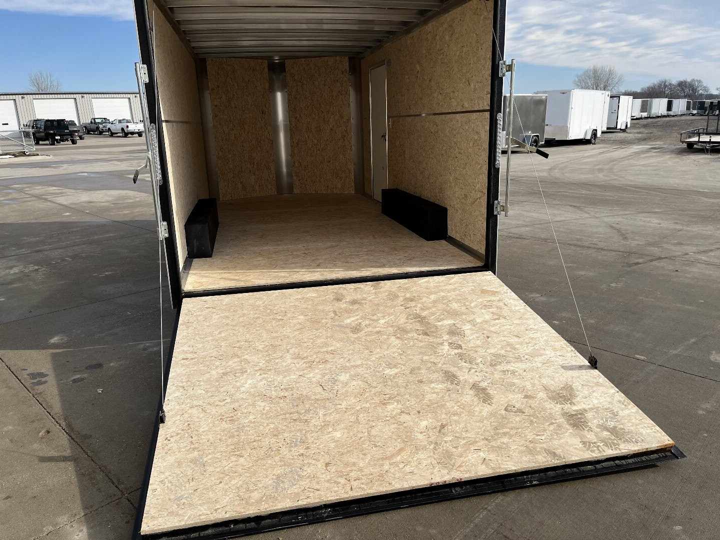 New 2025 H&H 8.5'x16' 10k Flat Top V-Nose Enclosed Cargo Trailer