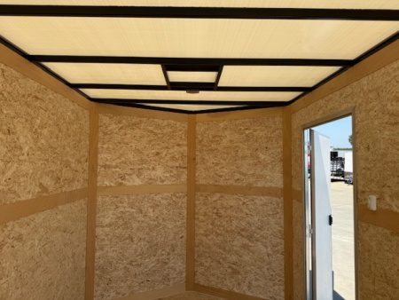 New 2026 Cross Silver 7'x14' 7k Alpha Flat Top V-Nose Enclosed Cargo Trailer