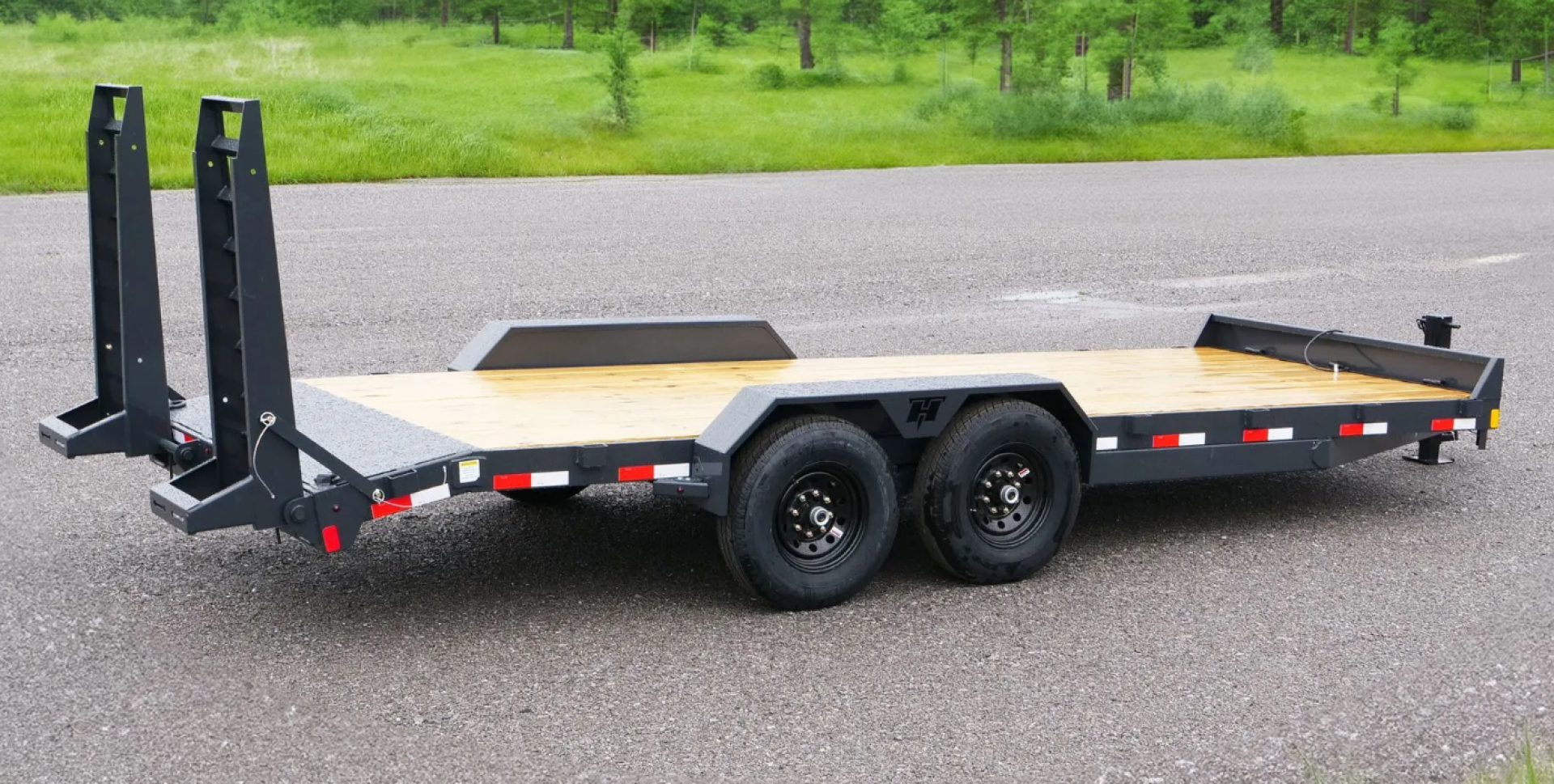 New 2025 Hillcrest 82"x18'+2' 16k Equipment Trailer