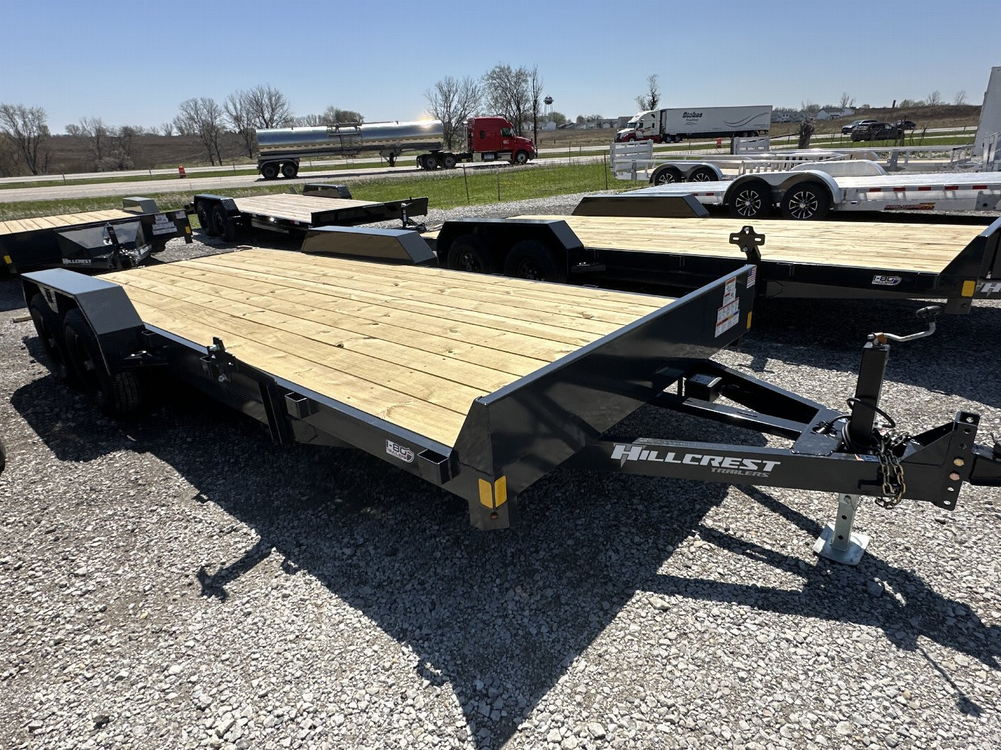 New 2025 Hillcrest 82"x18'+2' 10k Car Hauler Trailer