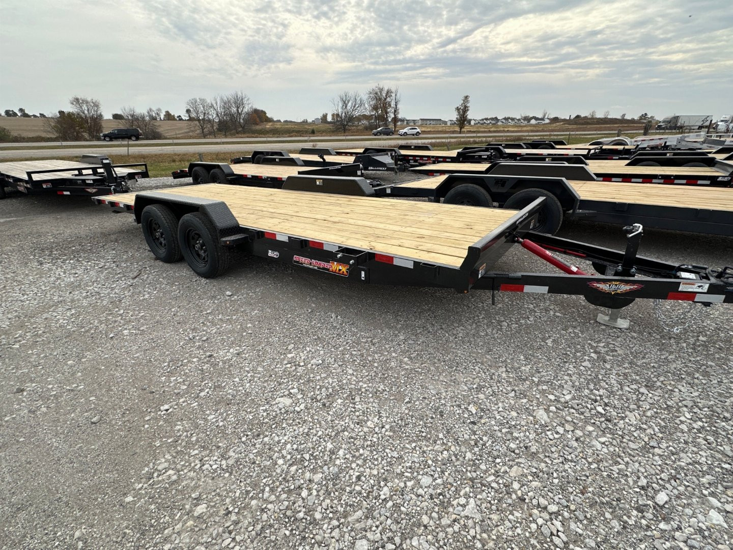 New 2025 H&H 82"x20' 7k Manual Tilt Speed Loader Car Hauler Trailer