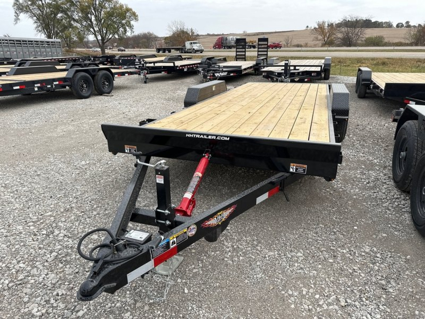 New 2025 H&H 82"x20' 7k Manual Tilt Speed Loader Car Hauler Trailer