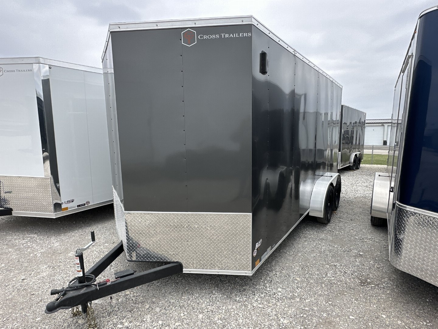 New 2025 Cross 7'x16' 7k Beta Series Flat Top V-Nose Enclosed Cargo Trailer