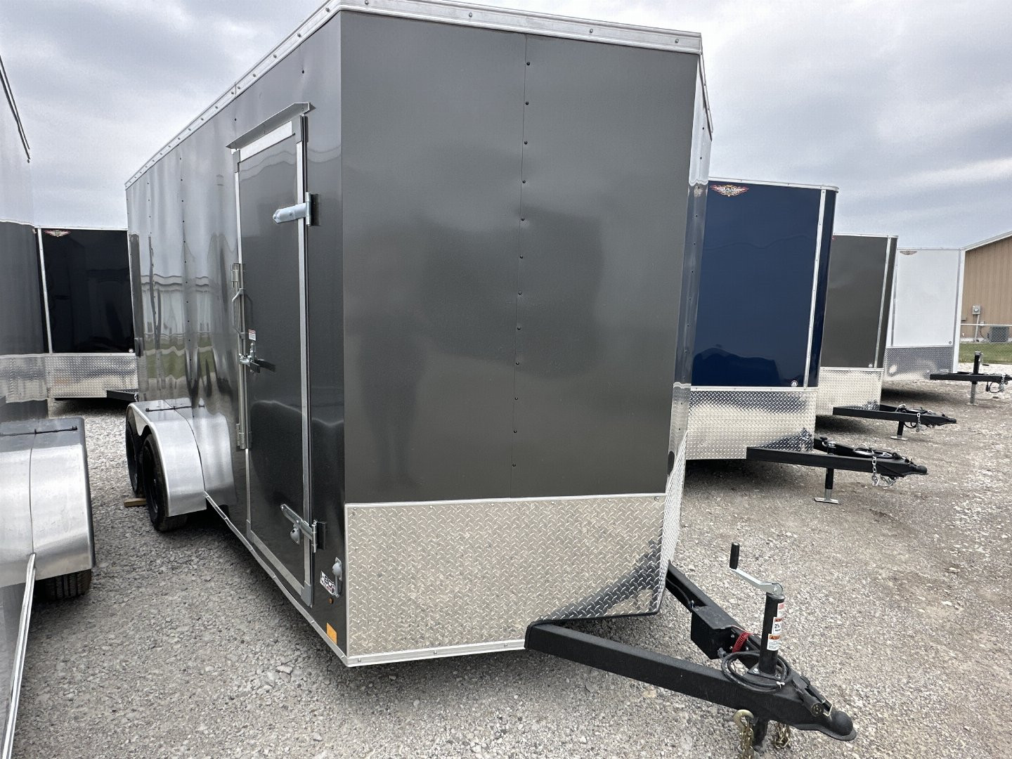 New 2025 Cross 7'x16' 7k Beta Series Flat Top V-Nose Enclosed Cargo Trailer