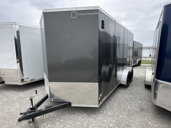 New 2025 Cross 7'x16' 7k Beta Series Flat Top V-Nose Enclosed Cargo Trailer
