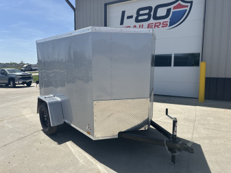 New 2025 Cross 5'x8' 3k Beta Series Flat Top V-Nose Enclosed Cargo Trailer