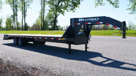 New 2025 Hillcrest Trailers 25'+5' 24.9k Deckover Flatbed Trailer