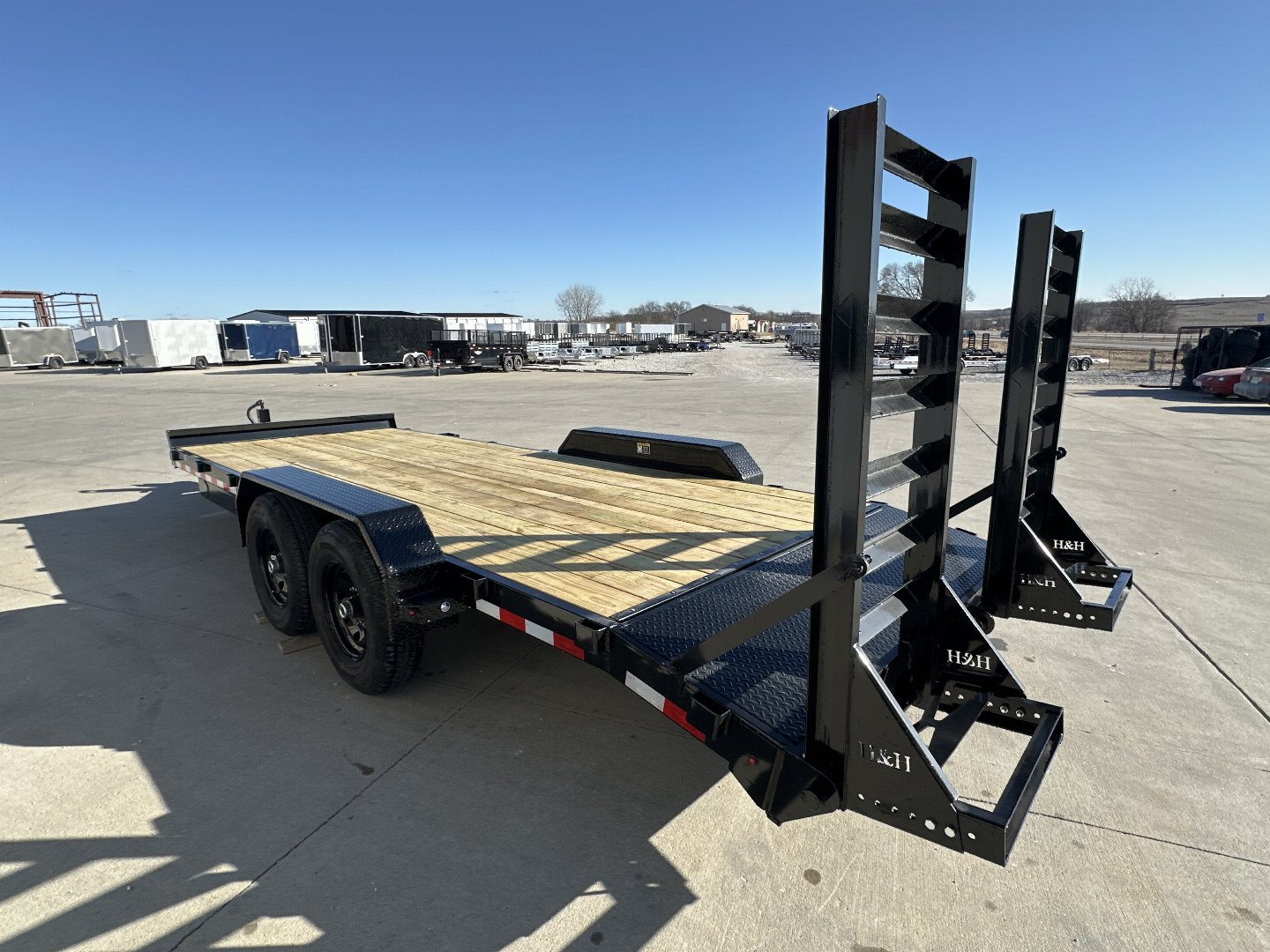 New 2025 H&H Trailers 82"x18'+2' 14k Industrial Equipment Trailer
