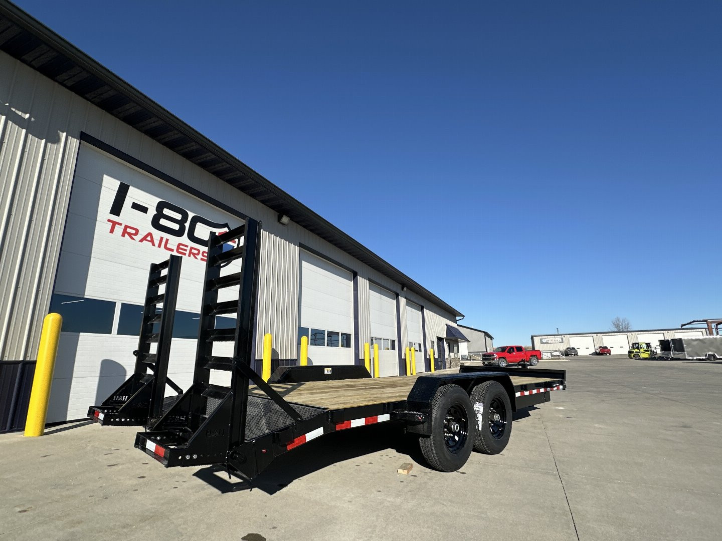New 2025 H&H Trailers 82"x18'+2' 14k Industrial Equipment Trailer