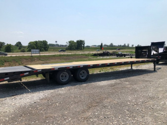New 2025 H&H Trailers 102"x30'+5' 24k Heavy Duty Low Profile Dovetail Super Deluxe Ramps Gooseneck Deckover Flatbed Trailer