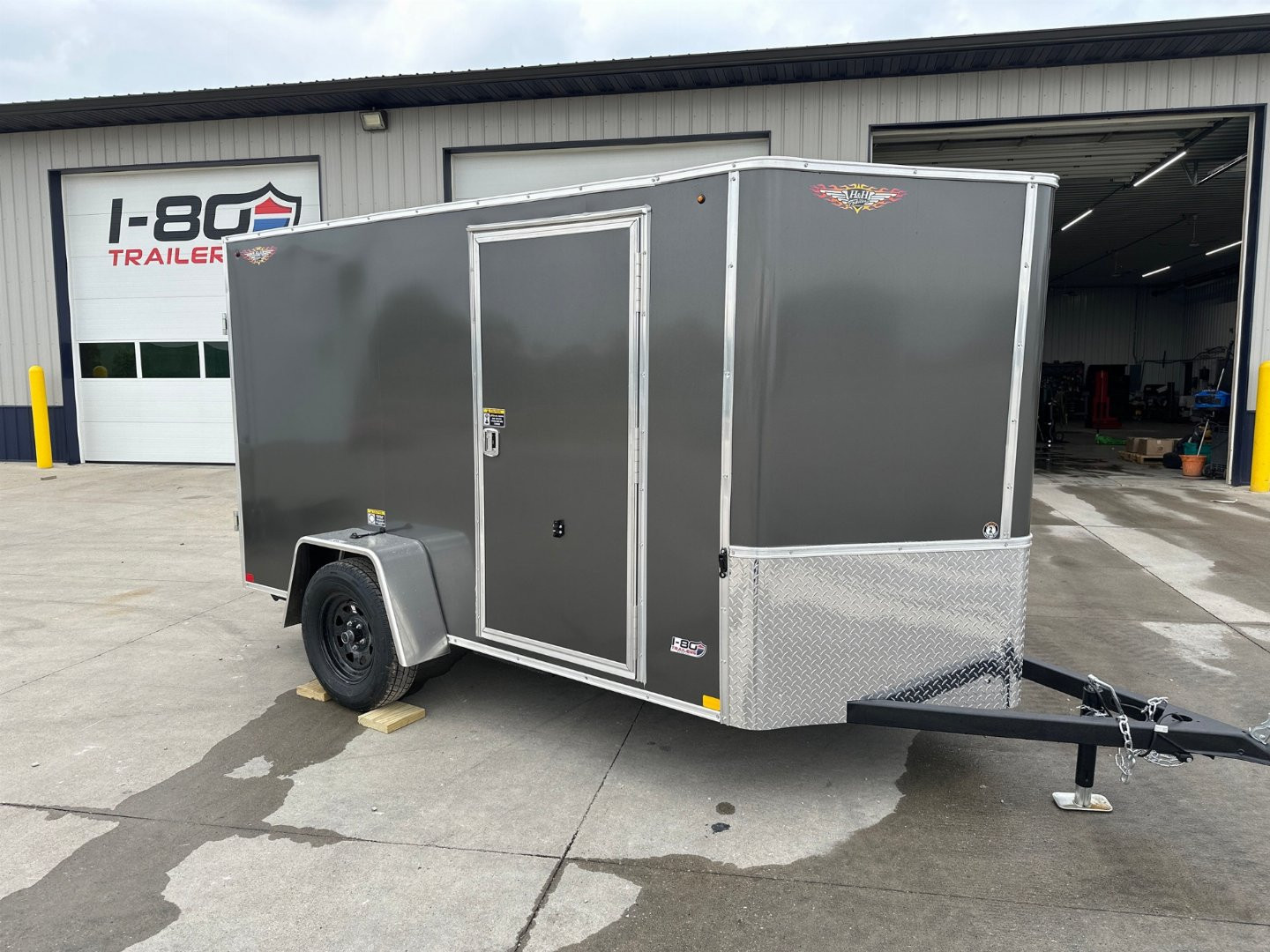New 2025 H&H Trailers 5'x10' 3k Flat Top V-Nose Enclosed Cargo Trailer