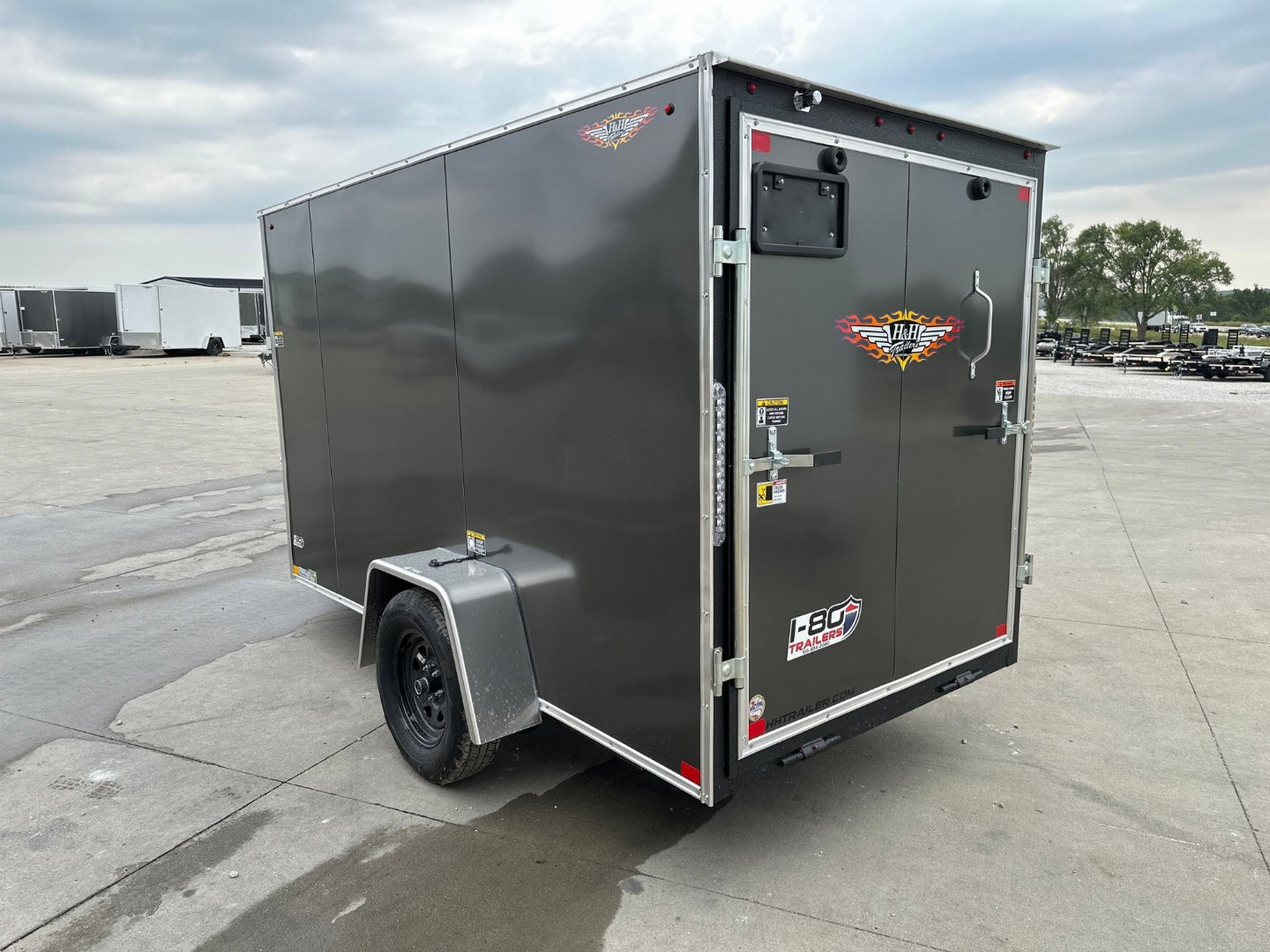 New 2025 H&H Trailers 5'x10' 3k Flat Top V-Nose Enclosed Cargo Trailer
