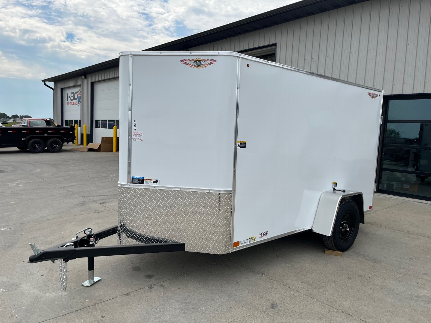 New 2025 H&H Trailers 5'x10' 3k Flat Top V-Nose Enclosed Cargo Trailer