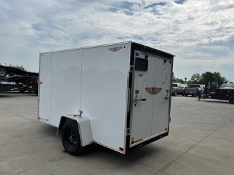 New 2025 H&H Trailers 5'x10' 3k Flat Top V-Nose Enclosed Cargo Trailer