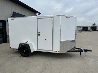 New 2025 H&H Trailers 5'x10' 3k Flat Top V-Nose Enclosed Cargo Trailer