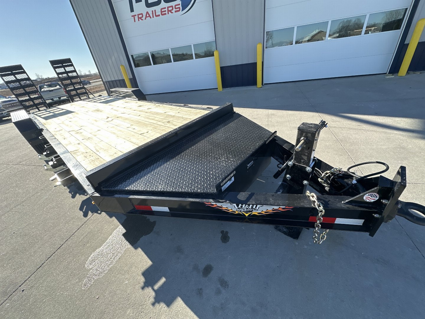 New 2025 H&H 8.5'x19'+3' 22k Topline I-Beam Industrial Flatbed Equipment Trailer