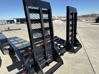 New 2025 H&H 8.5'x19'+3' 22k Topline I-Beam Industrial Flatbed Equipment Trailer