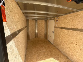 New 2025 H&H 6'x10' 3k Flat Top V-Nose Enclosed Cargo Trailer