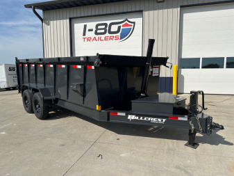 New 2025 Hillcrest Trailers 7'x16' 14k Telescopic I-Beam Dump Trailer
